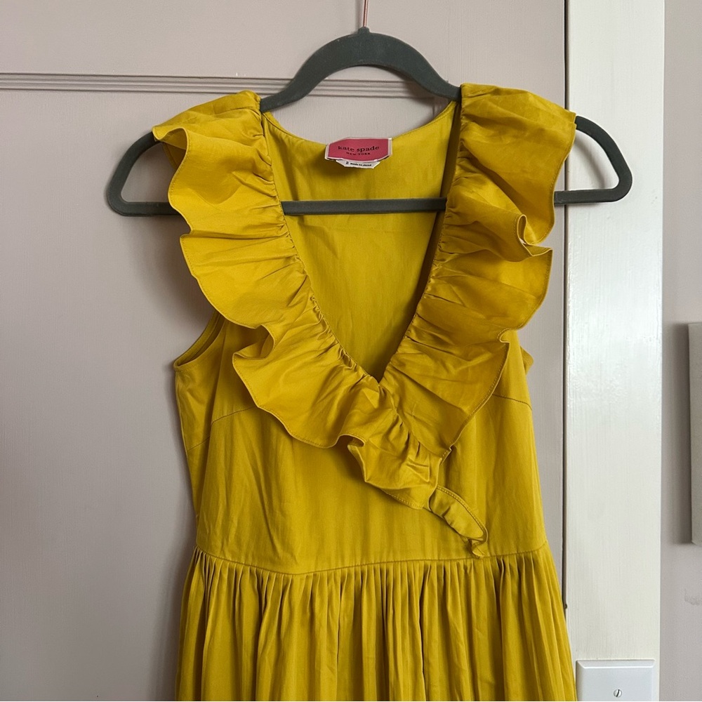 Kate Spade New York Poplin Ruffle Tiered Dress - Picture 2 of 8